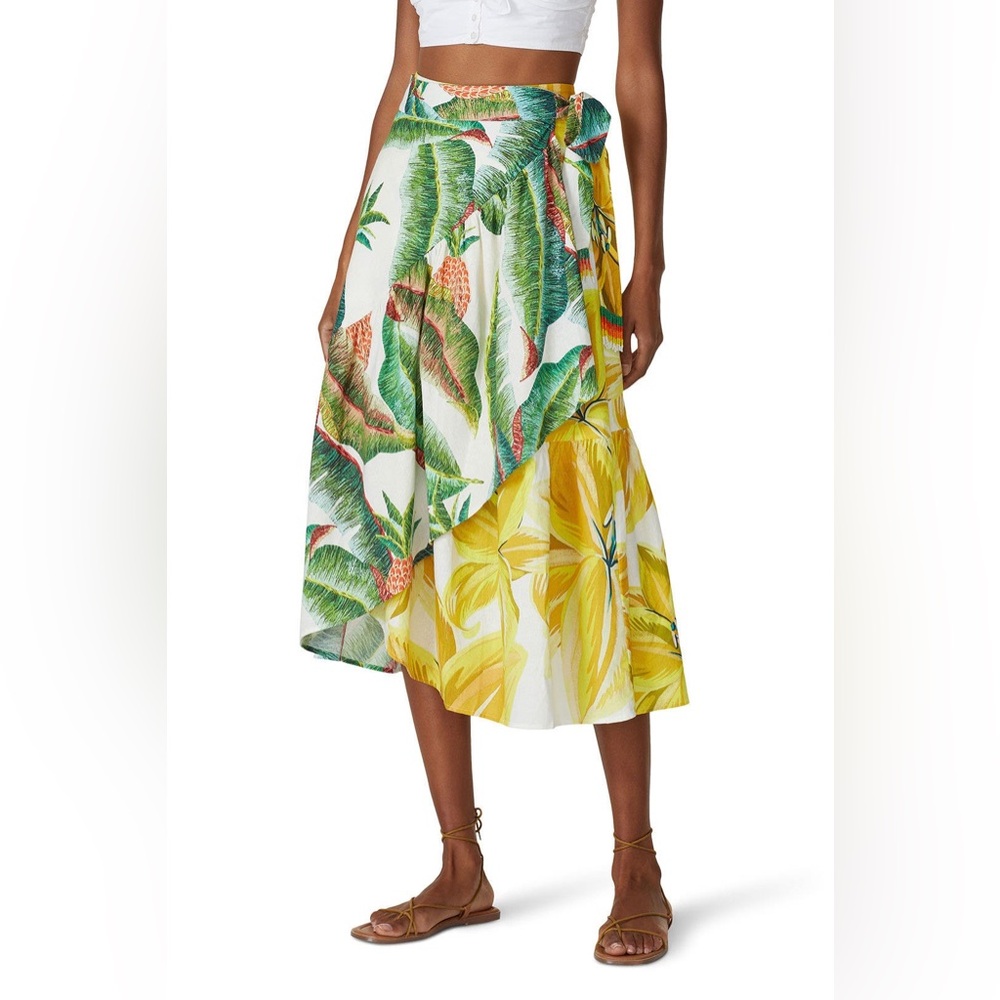 Farm Rio Wrap Midi Skirt